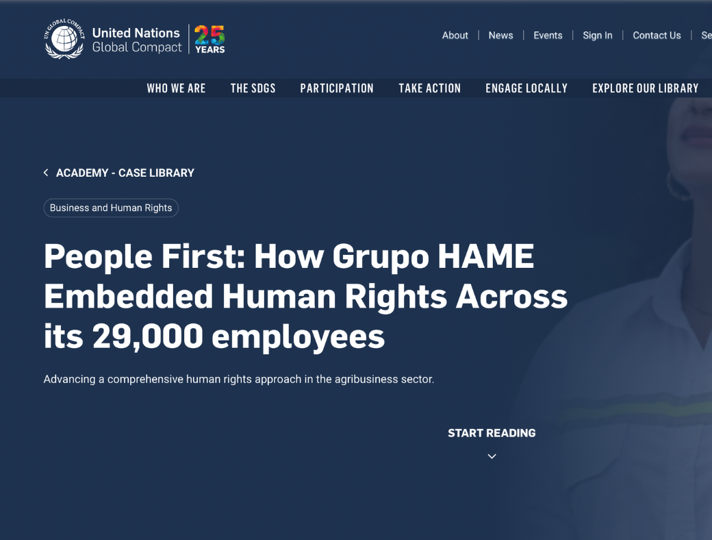 Pacto Mundial Grupo HAME